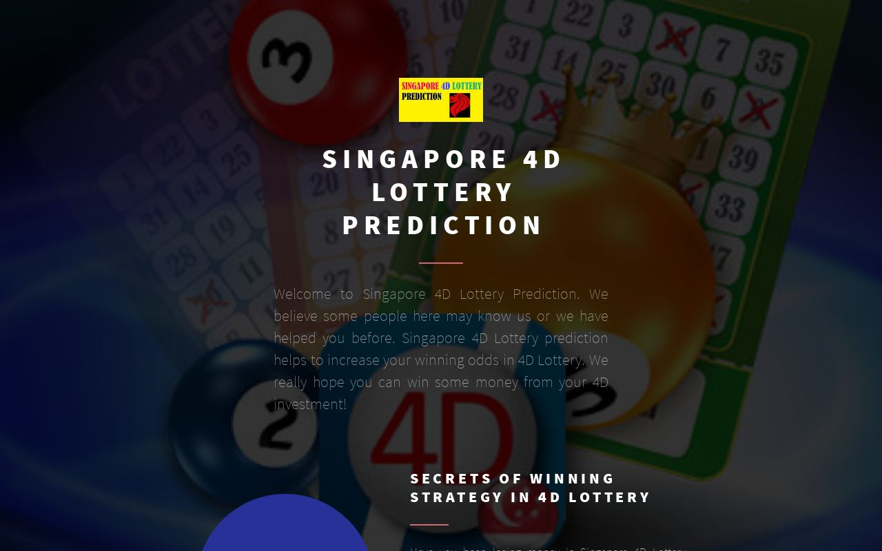 4d lucky number today singapore lottery prediction